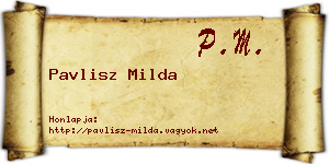 Pavlisz Milda névjegykártya